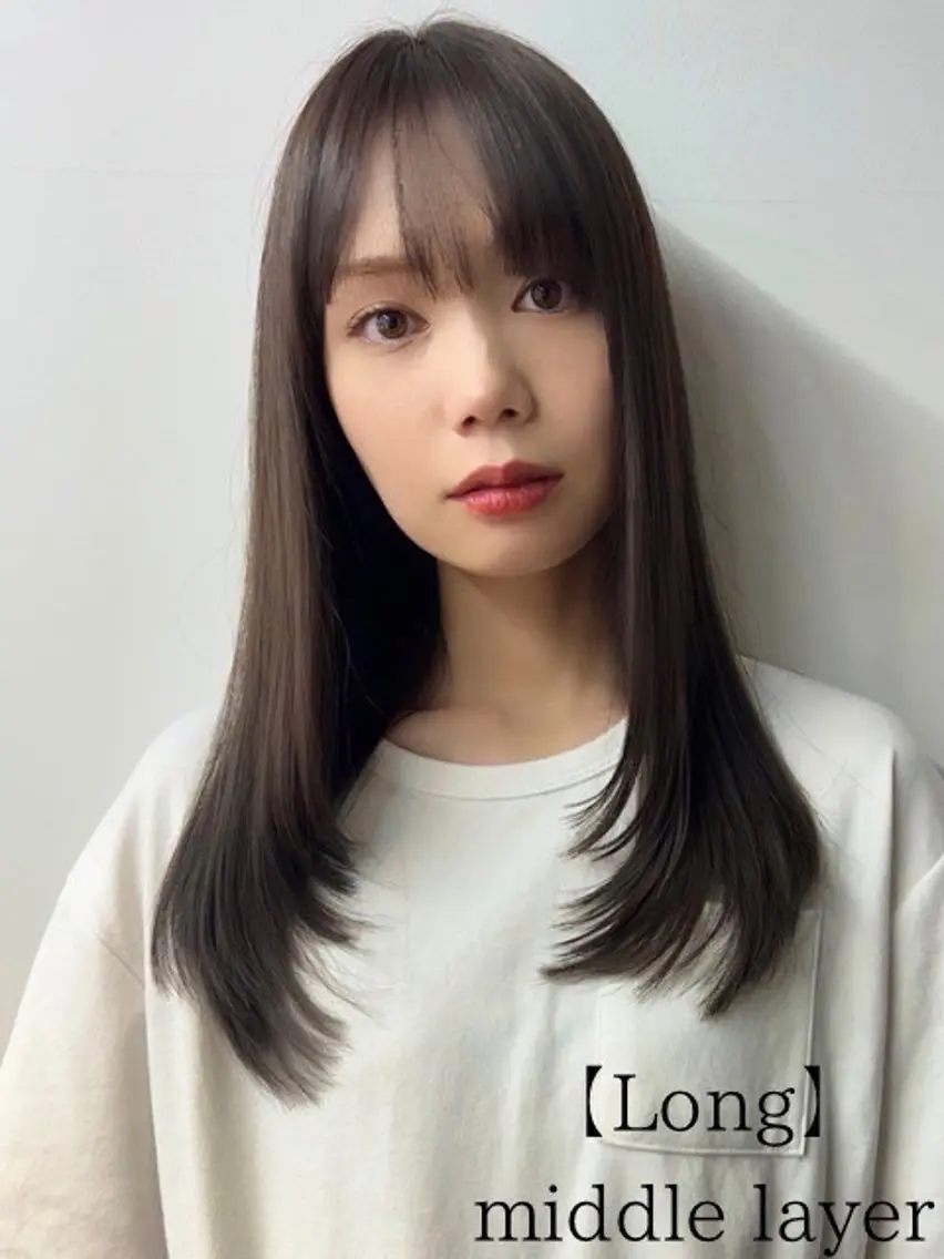 セミロング 透明感カラー ʜ ᴀ ʀ ᴜのヘアスタイル