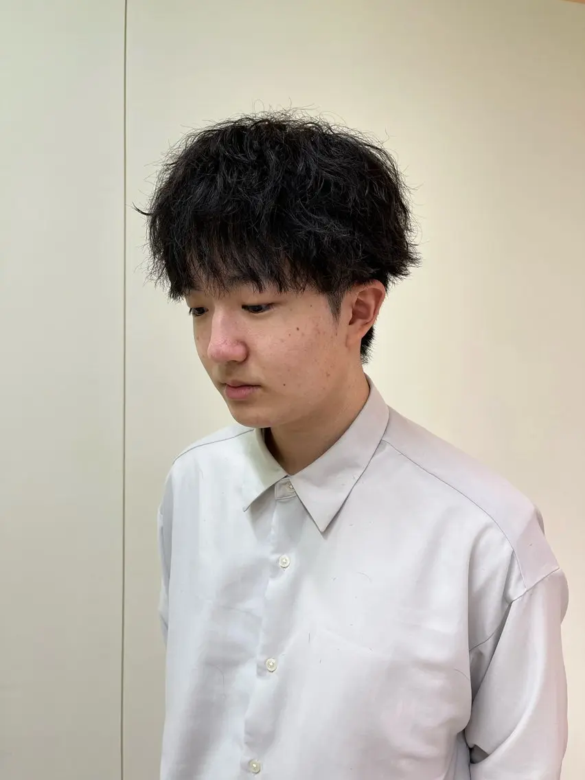 ショート パーマ メンズ マッシュ メンズパーマ ツイストスパイラルパーマ スパイラルパーマ 🧊メンズ特化🧊 高木航希のヘアスタイル
