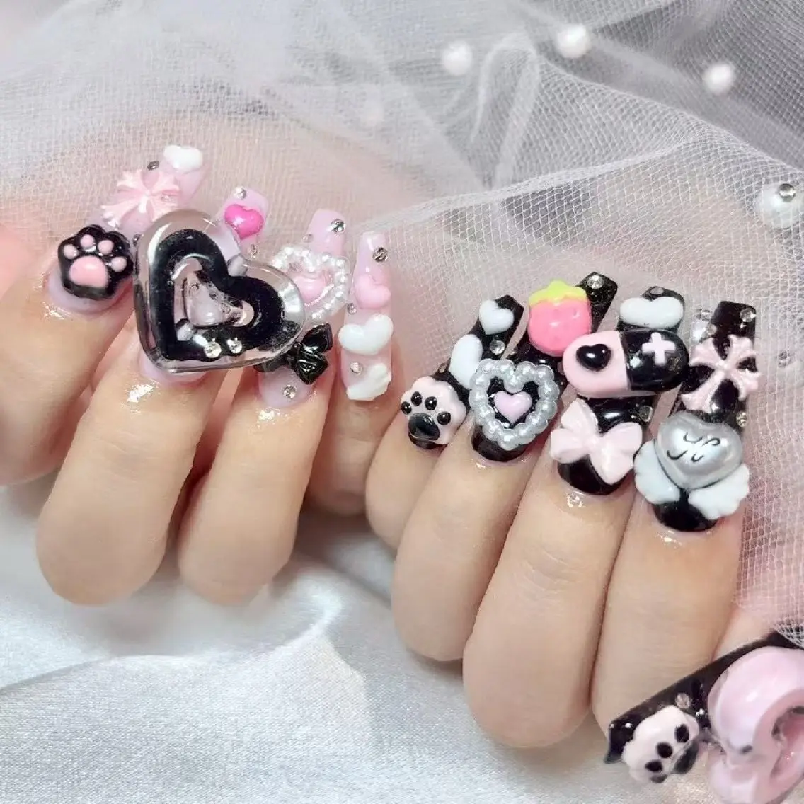 ネイル アートネイル 長さ出し フラッシュネイル フレンチネイル ジェルネイル io nail  心斎橋店⚜️のネイルデザイン