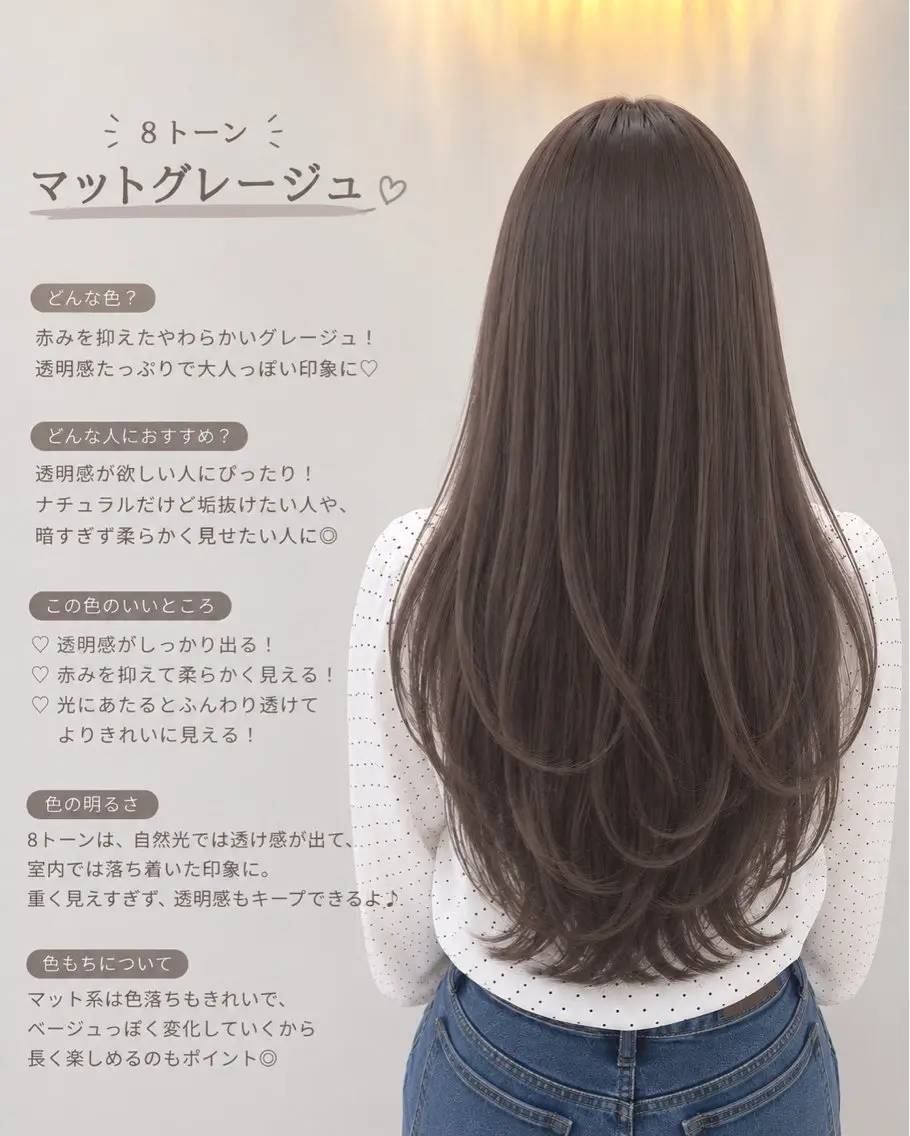 カラー ブリーチ 透明感カラー グレージュ ブリーチなしカラー オレンジ ヘアカラー 天王町×艶感 カラー 🍒紗耶🍒のヘアスタイル