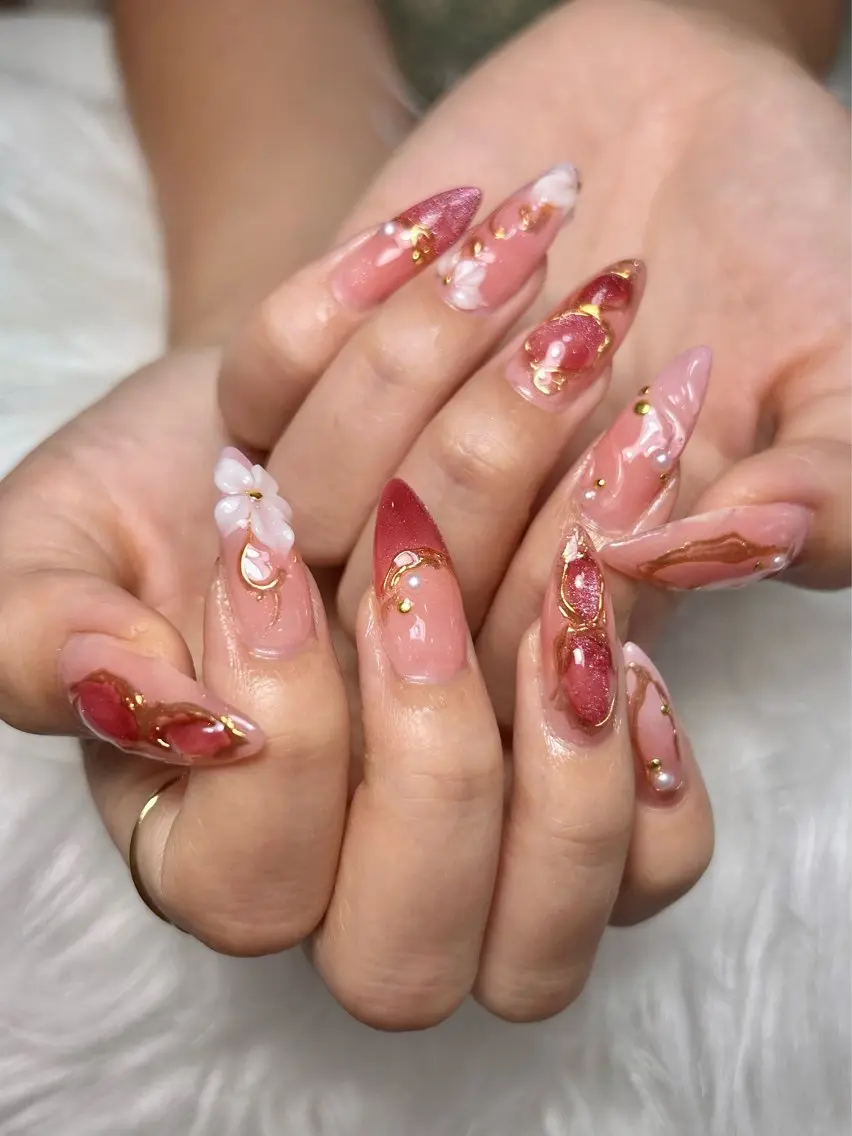 ネイル ジェルネイル 持ち込み ワンカラーネイル スカルプネイル xinh nailsのネイルデザイン