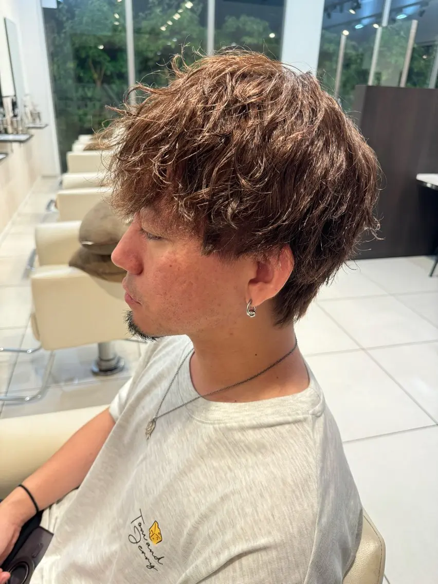 ショート パーマ メンズ 西尾 優希のヘアスタイル