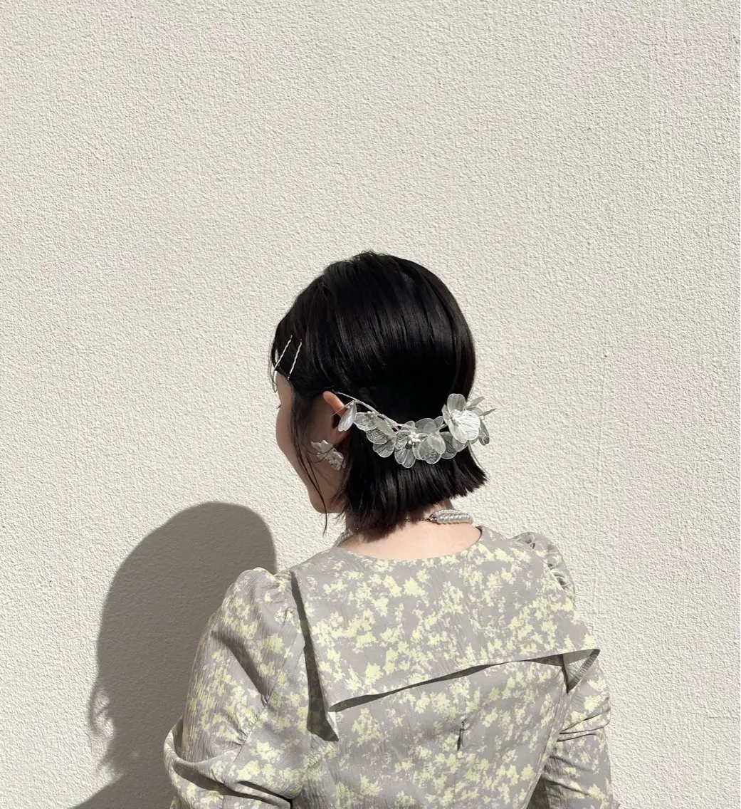 ミディアム ヘアアレンジ 結婚式・ブライダル ヘアセット レイヤー×透明感 ヘアセット/ミサトのヘアスタイル