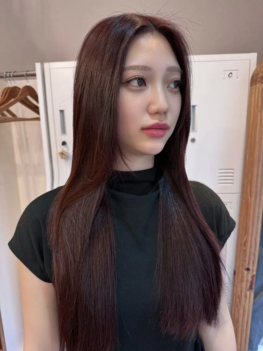 ロング カラー ブリーチ ダブルカラー ブリーチなしカラー ピンクカラー レッドカラー 縮毛矯正/ショート なーな🎀🤍のヘアスタイル