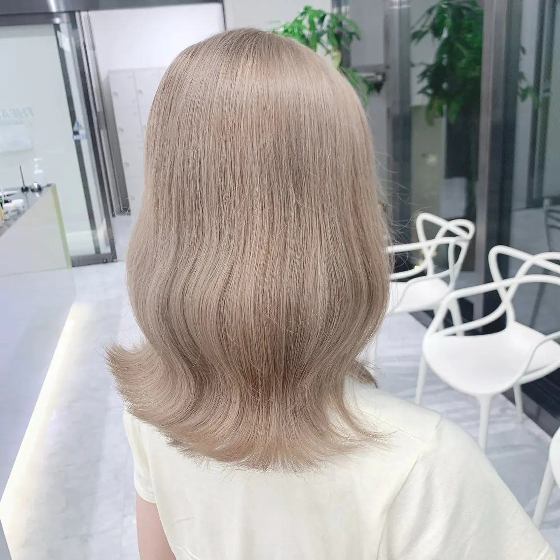 ミディアム カラー パーマ ヘアアレンジ メンズ 🤍透明感カラー🤍 似合わせ🤍AINEのヘアスタイル