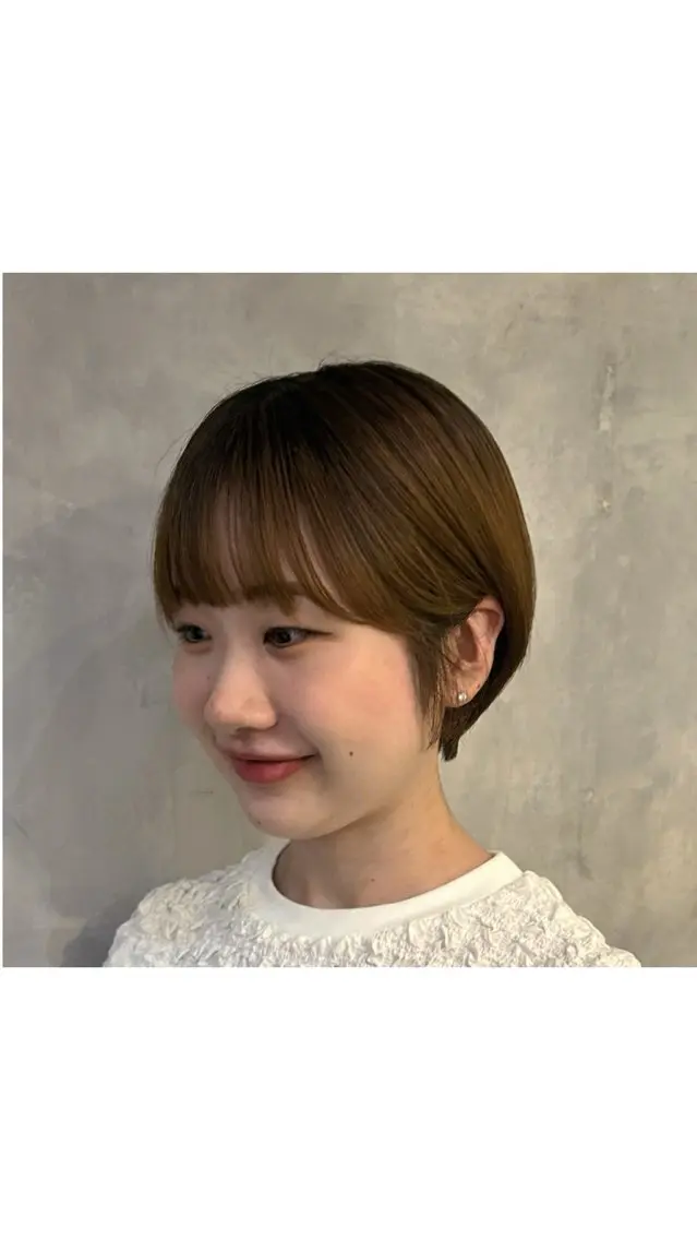 ショート カラー ベージュカラー カットモデル募集 ayaのヘアスタイル