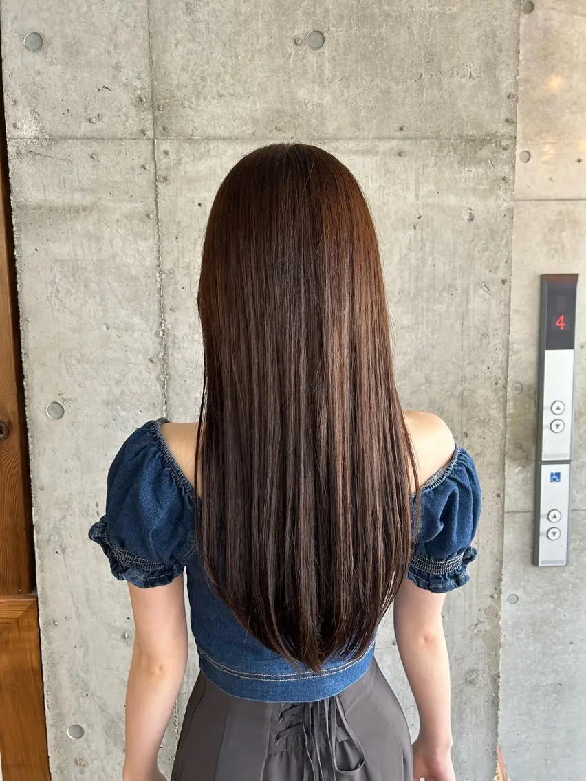 ロング カラー ヘアカラー トリートメント 🎨デザイン🥇 美髪・艶髪 日暮千敬のヘアスタイル