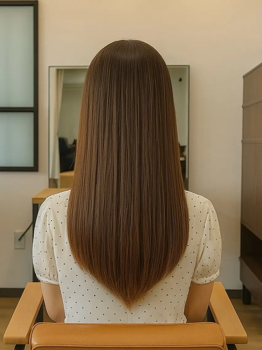 ロング カラー パーマ 髪質改善 ストレートパーマ カット 縮毛矯正 Belle Vieのヘアスタイル