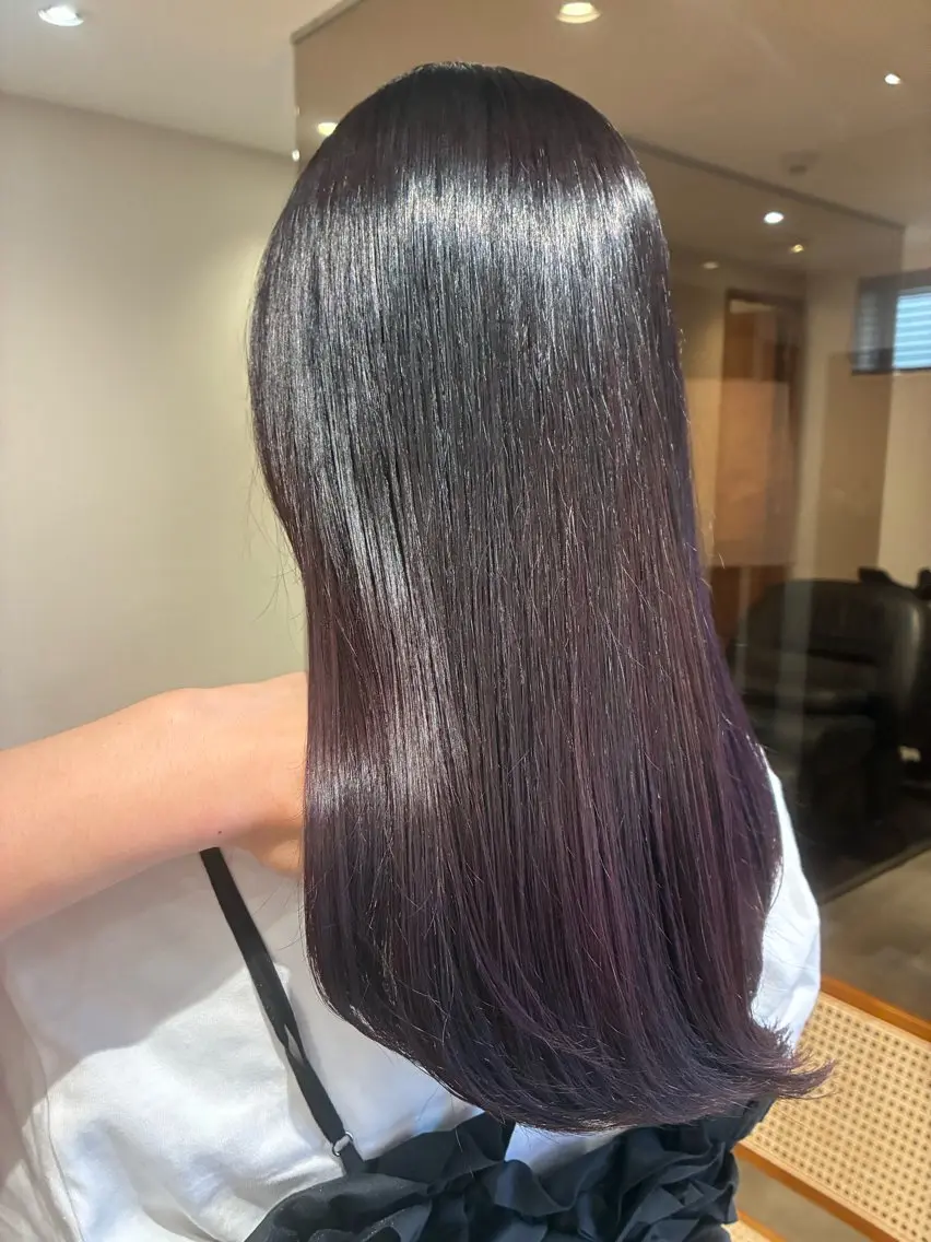 セミロング カラー パープルカラー カット ヘアカラー トリートメント Zina吉祥寺/ Yumikaのヘアスタイル