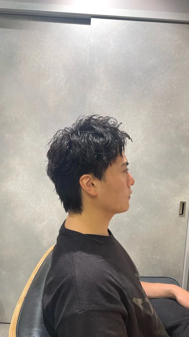 メンズ メンズパーマ スパイキーショート カット パーマ 栗山 蒔梓のヘアスタイル