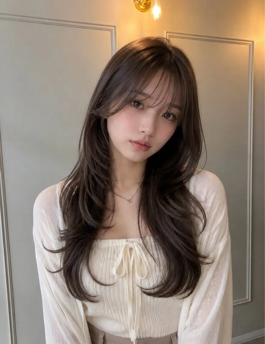 ロング カラー ヘアアレンジ ブラウンカラー チョコレートブラウン ハイレイヤー レイヤーカット カット ヘアカラー 🫧レイヤー/透明感 🫧Ryuseiのヘアスタイル