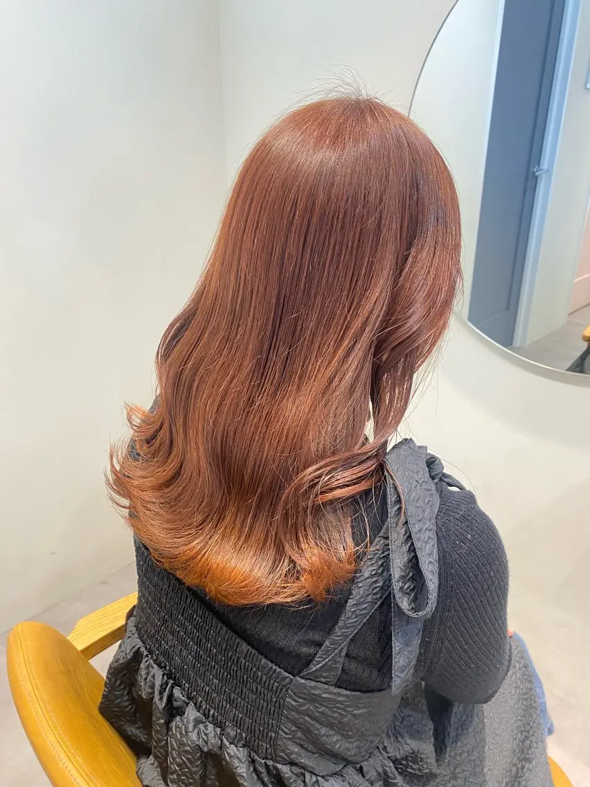 ロング カラー ヘアカラー HANAME 原宿美容室のヘアスタイル
