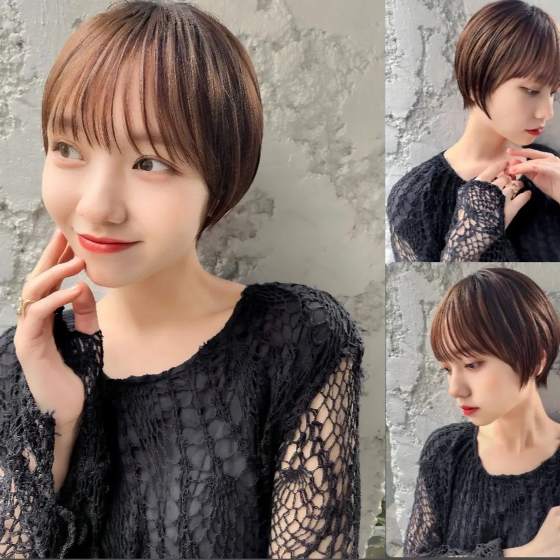 ショート カラー 丸みショート ショートヘア トリートメント ロングレイヤー& ショートヘア特化のヘアスタイル