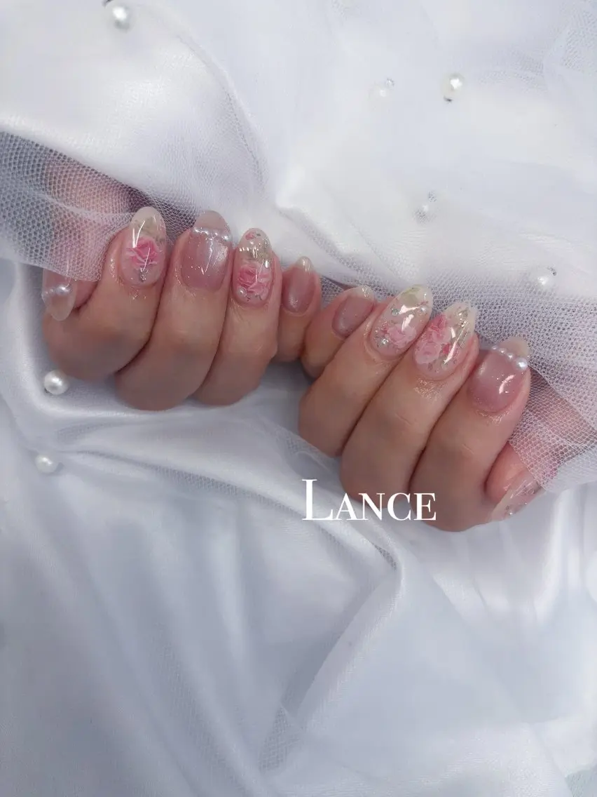 ネイル キラキラネイル 韓国ネイル ワンカラーネイル 夏ネイル ワンホンネイル ハンドネイル Lance nailのネイルデザイン