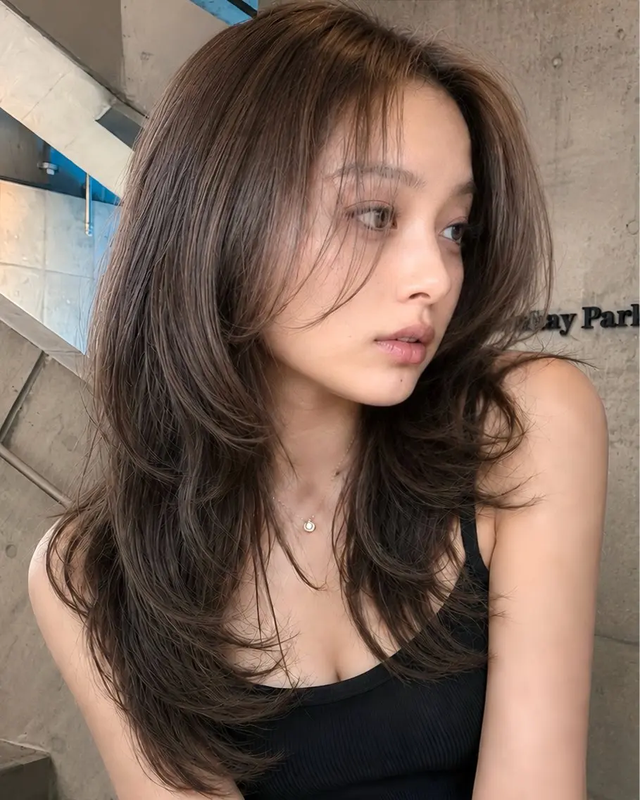 セミロング カット ヘアカラー トリートメント 鈴木 一貴のヘアスタイル