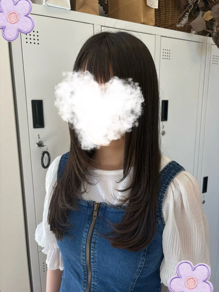 セミロング 顔周りカット レイヤーカット カット 藤原仁美/レイヤー /透明感カラーのヘアスタイル