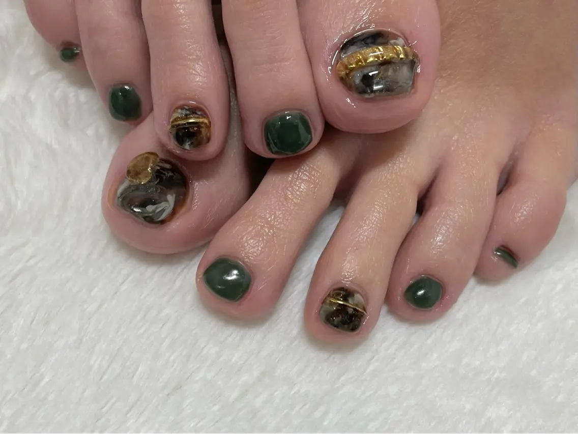 ネイル フットネイル riri-nail Rie Endoのネイルデザイン