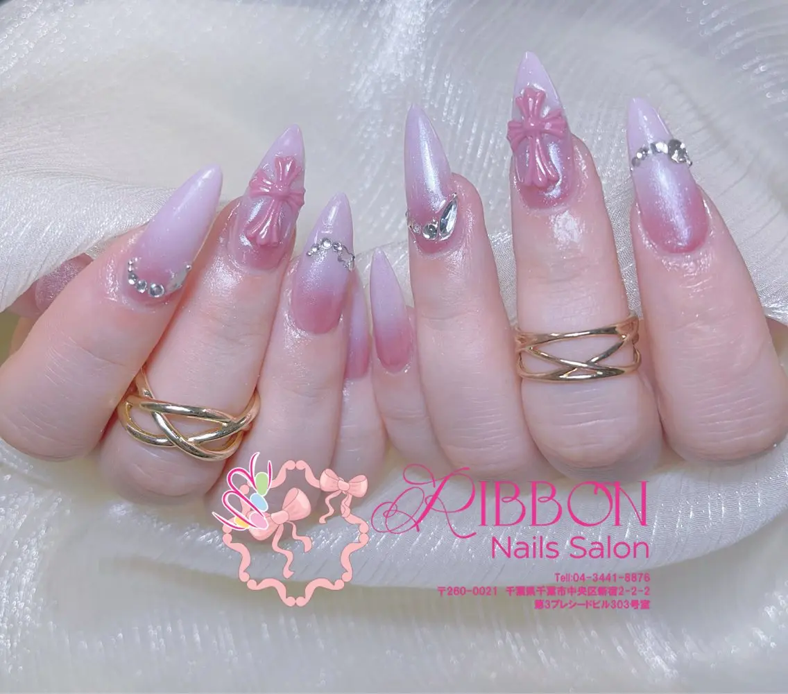 ネイル チークネイル フットネイル フレンチネイル グラデーション 韓国ネイル ハンドネイル Ribbonnail salonのネイルデザイン