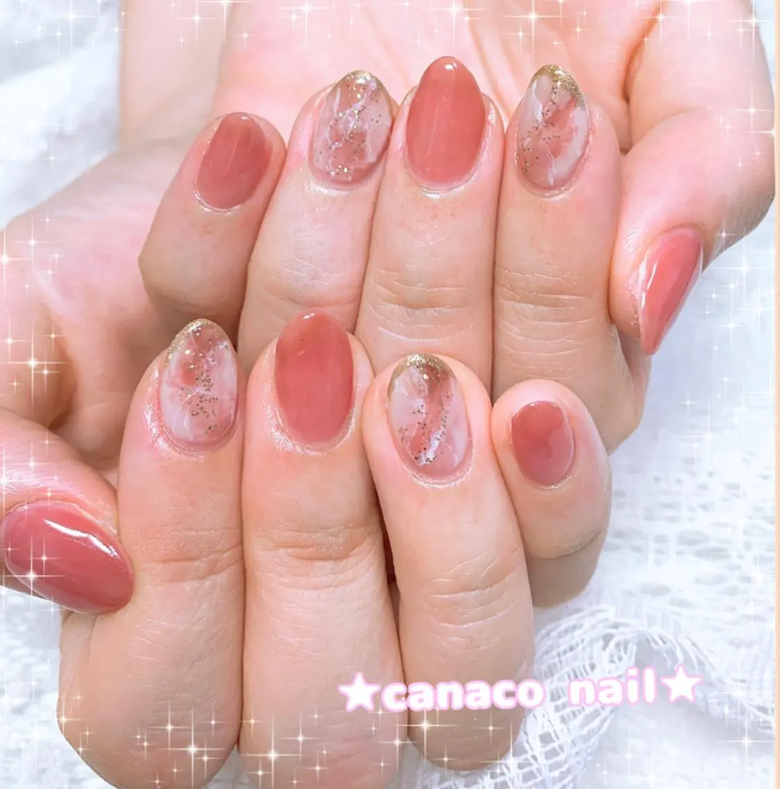 ネイル 大理石ネイル(マーブル) オフィスネイル ハンドネイル ハンドケア ベテランネイル cnc  nailのネイルデザイン