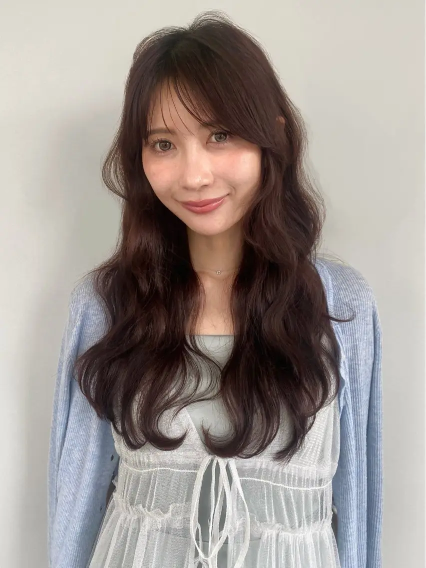ロング カット ヘアカラー momoka モデル募集のヘアスタイル