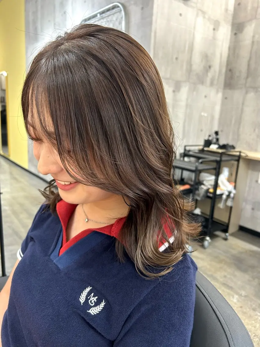 ミディアム sunny side 大名　りょう👸🏼のヘアスタイル