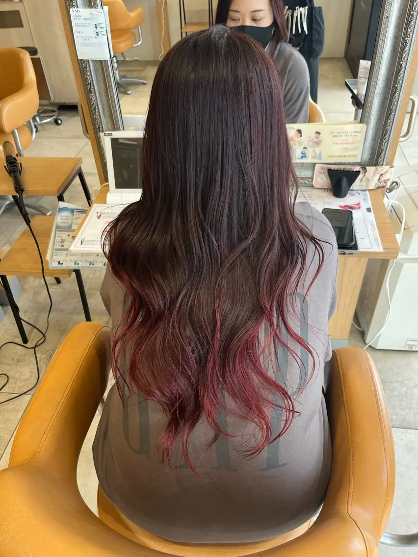 カラー グラデーションカラー ラブーケ中川中島店 クラタチカコのヘアスタイル