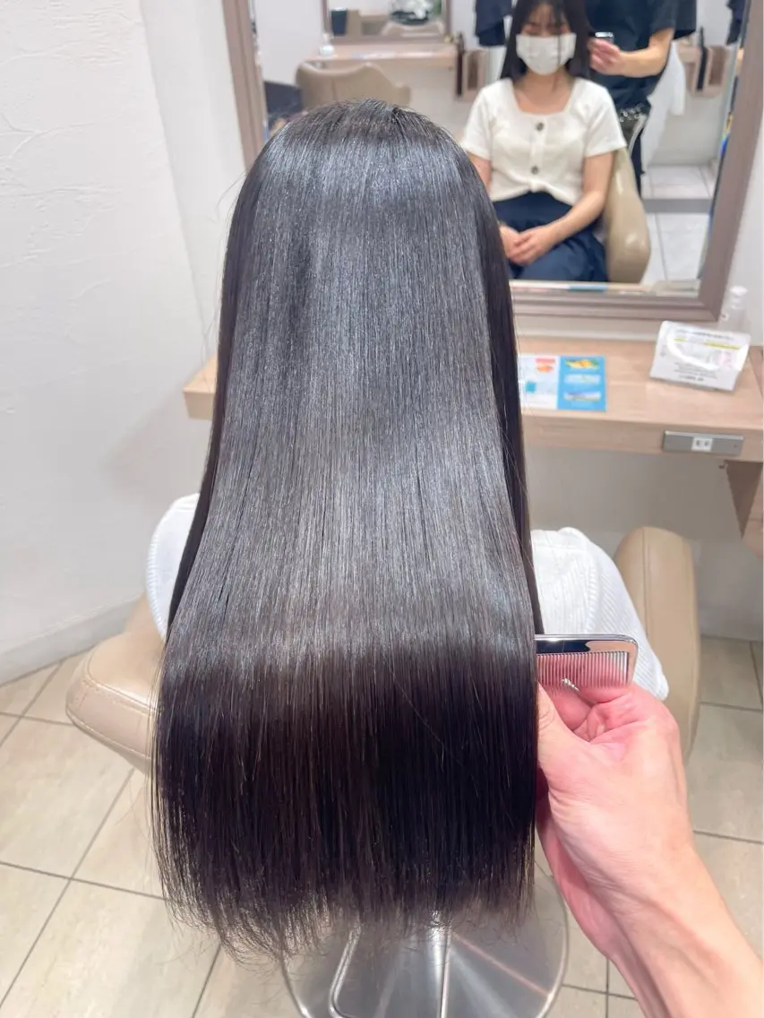 ロング 縮毛矯正 うる艶髪縮毛矯正 🫧hina🫧のヘアスタイル