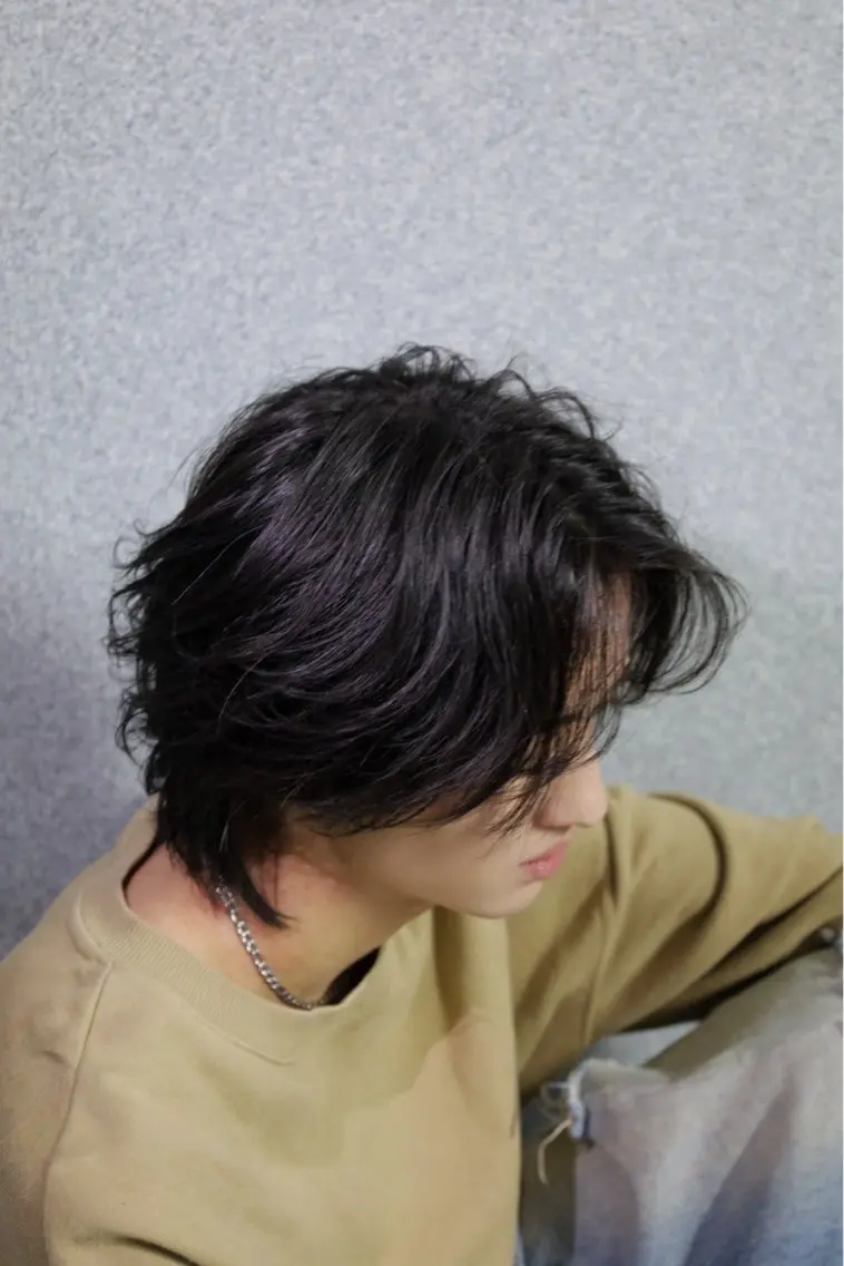 メンズ ヘアセット うる艶カラー 池袋美容師✨れいのヘアスタイル
