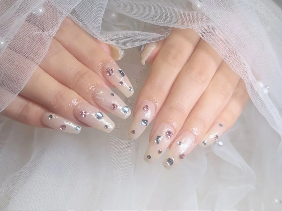 ネイル ハンドネイル ワンホン韓国ちゅるん ネイル✨🎀AMIのネイルデザイン