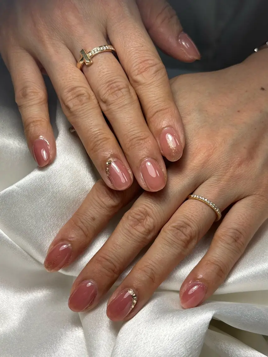 ネイル オーロラネイル 桜ネイル フラワーネイル フットネイル フレンチネイル kiki nail たまプラーザのネイルデザイン