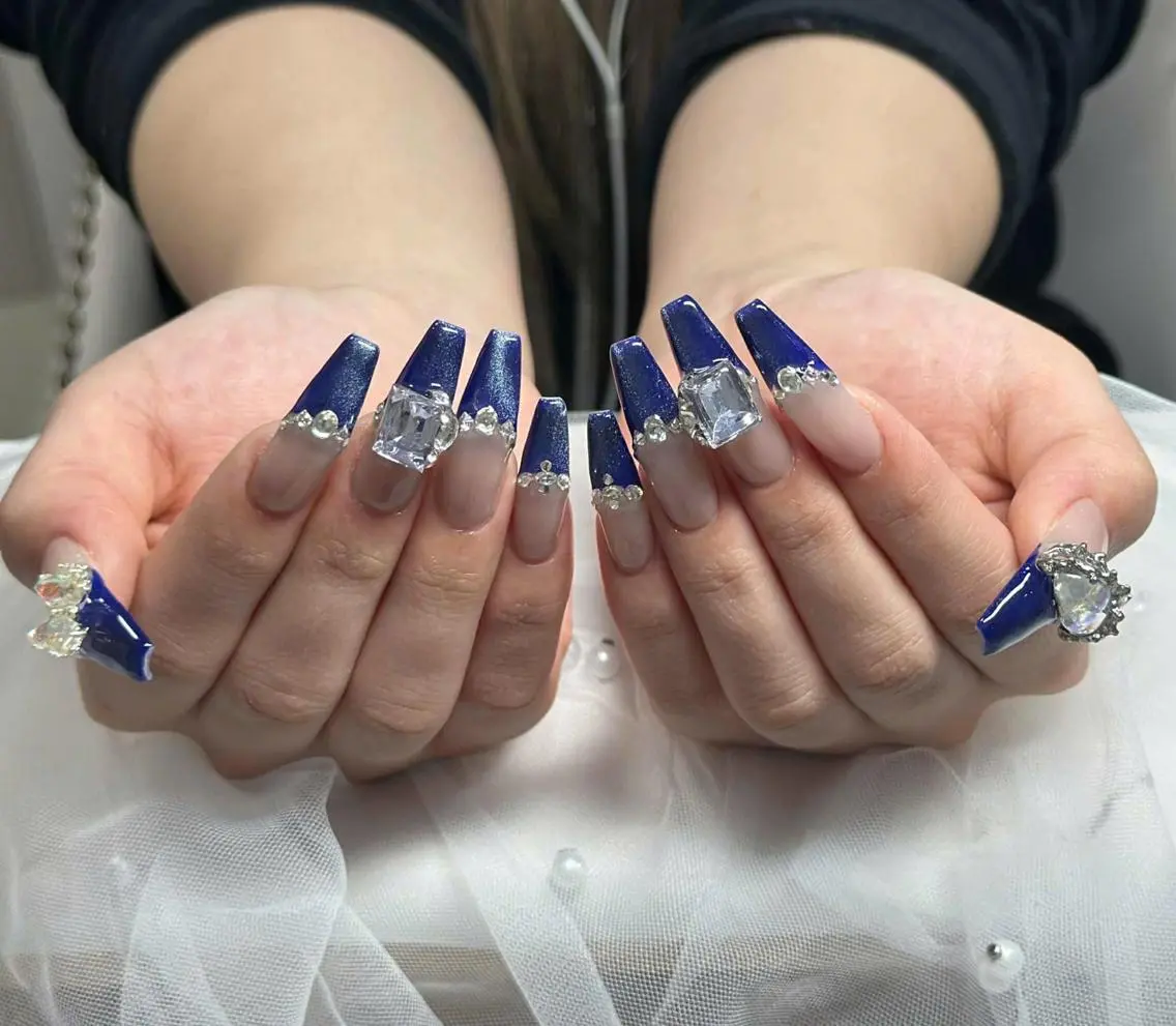 ネイル フレンチネイル ジェルネイル ハロウィン 韓国ネイル マグネットネイル ハンドネイル H.baby Nail Salonのネイルデザイン