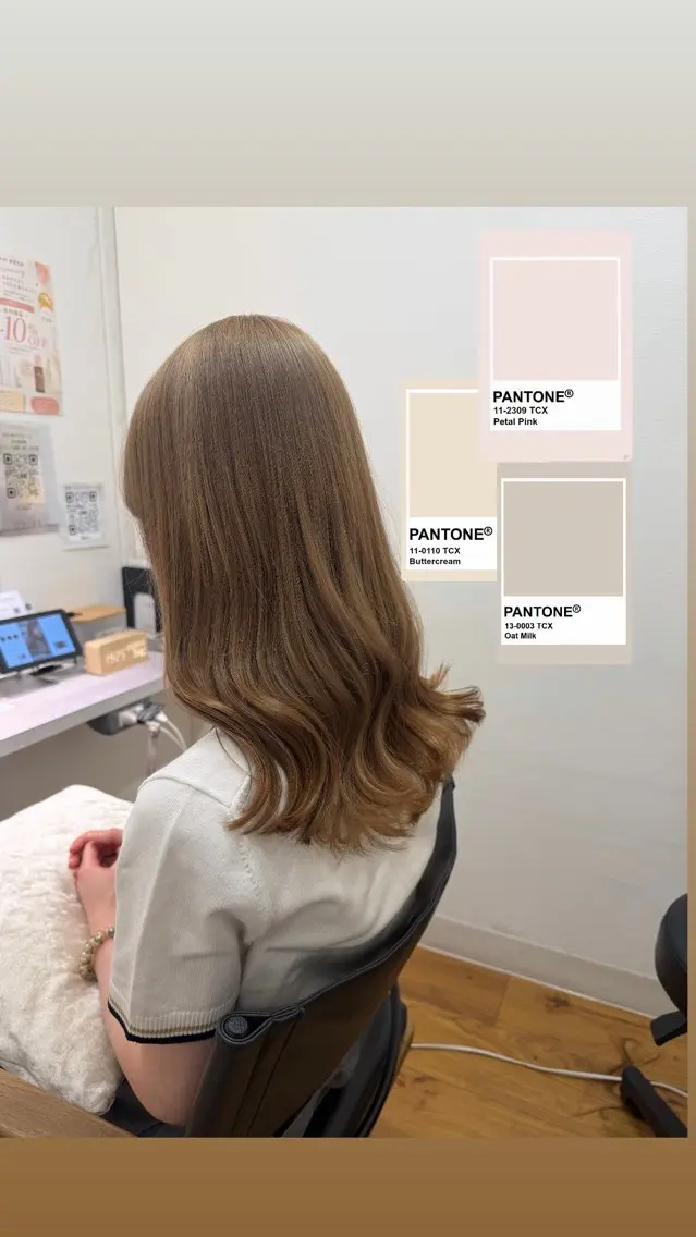 ロング カラー ヘアカラー トリートメント * 透明感カラー c h i h o *のヘアスタイル