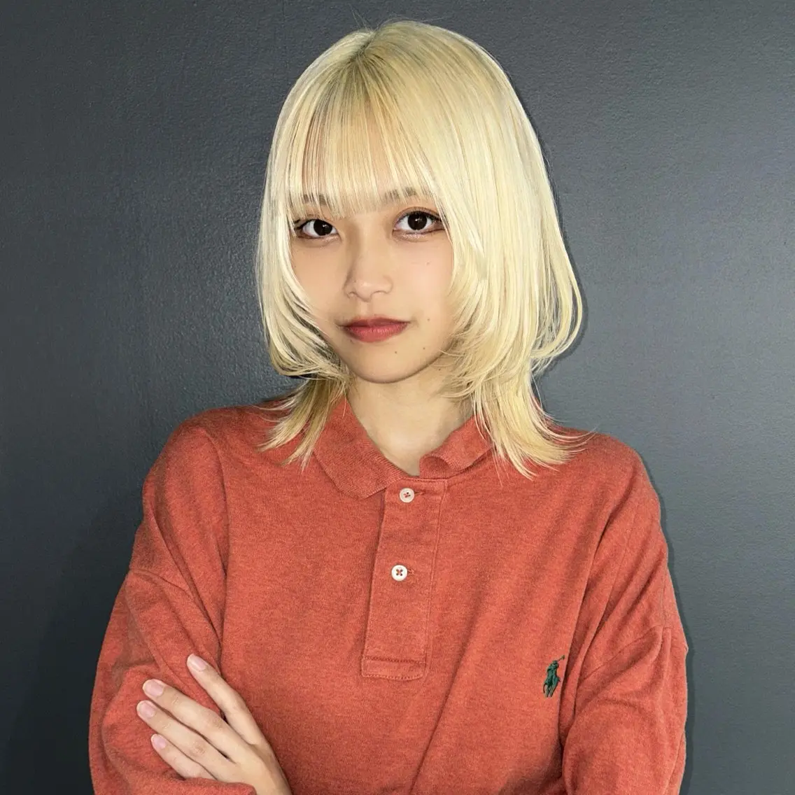 セミロング カラー ★デザインカラー ハイトーン ももか★のヘアスタイル