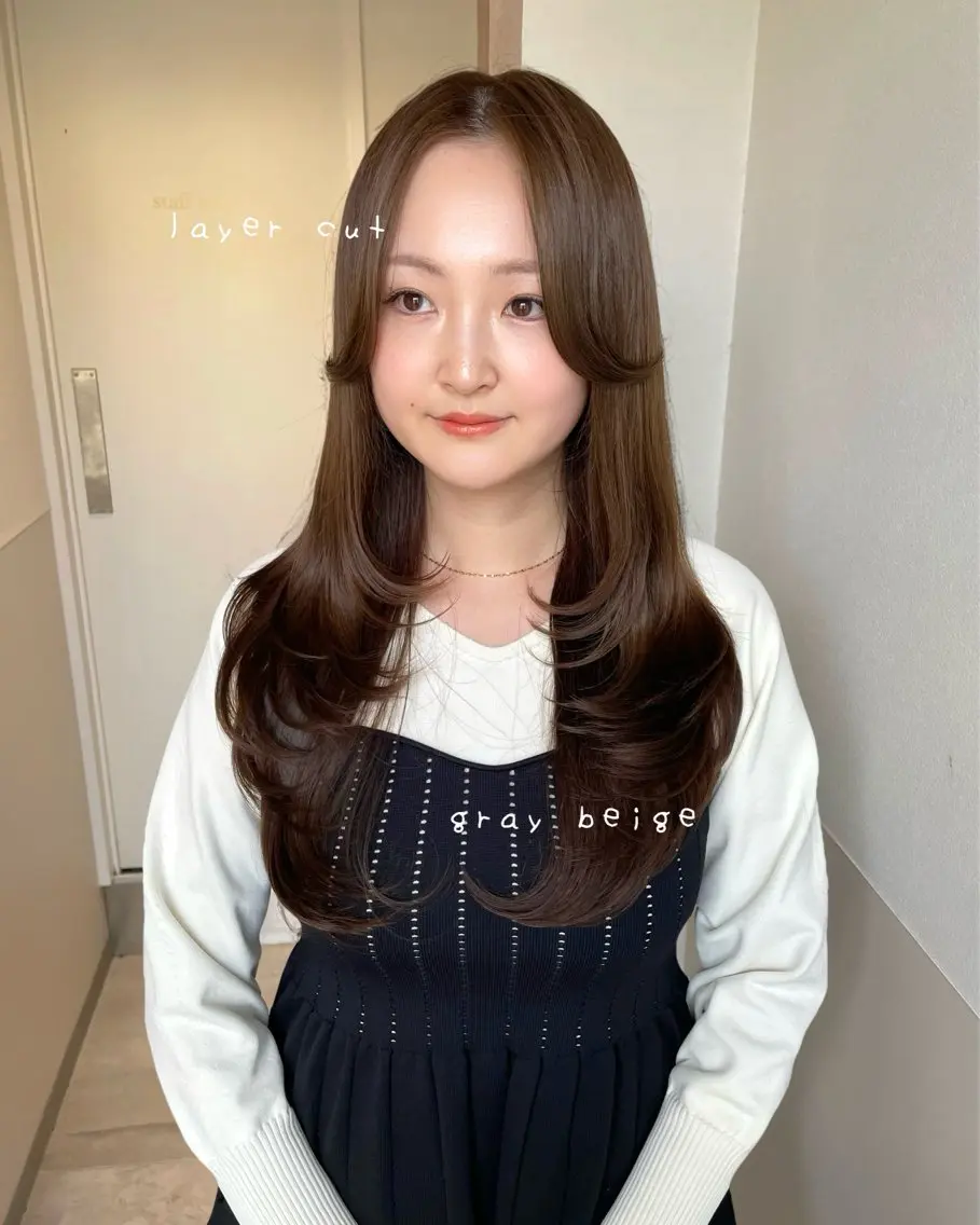 ロング カット ヘアカラー トリートメント 武田 清久のヘアスタイル