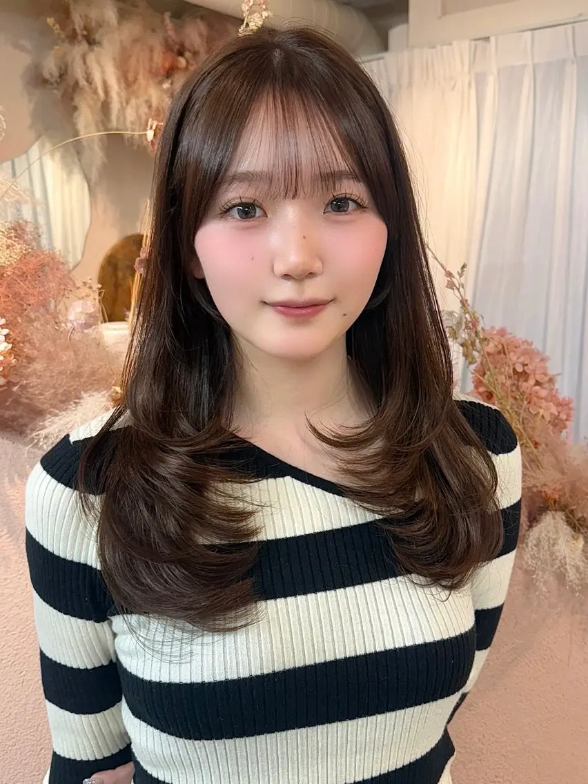 ロング カラー ♡韓国/レイヤー カット/Ayana♡のヘアスタイル