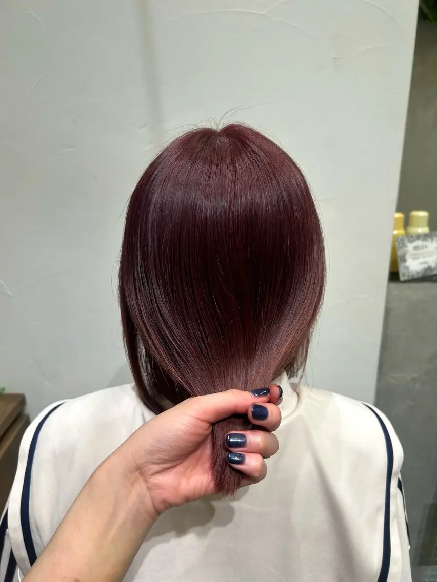 ミディアム カラー ヘアカラー トリートメント 🫧寒色カラー/透明 感ブラック/Risaのヘアスタイル