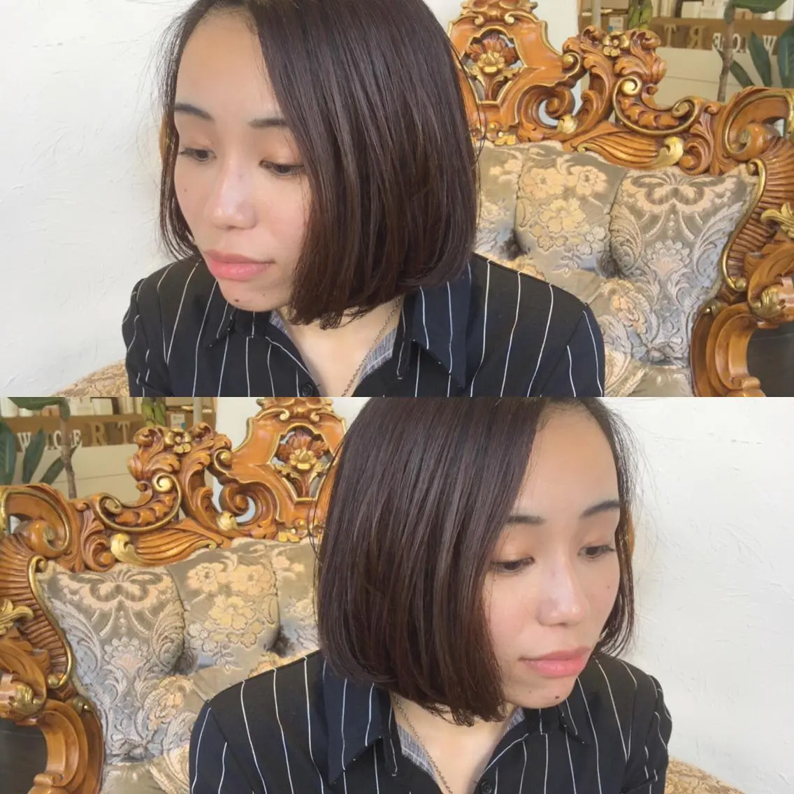 ショート カラー パーマ ヘアアレンジ アッシュ ボブ エグチ アキラのヘアスタイル