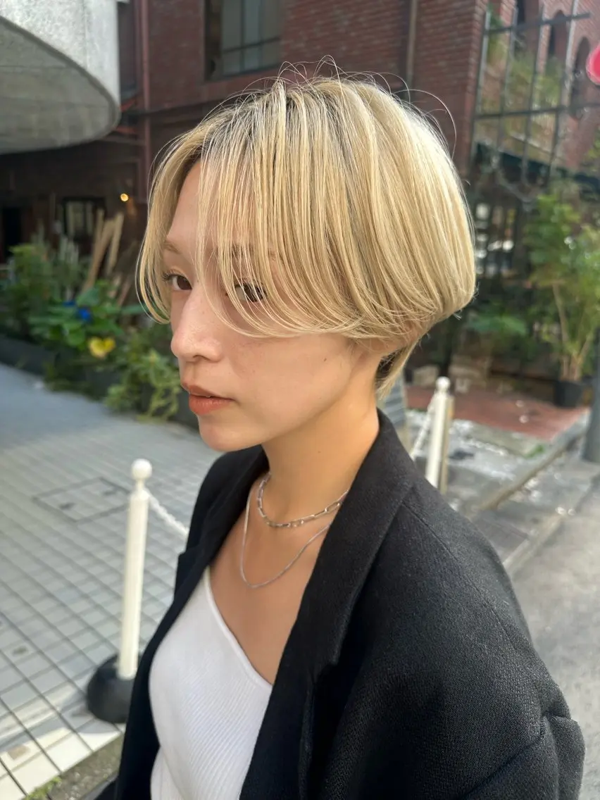 ショート カット 骨格診断で絶対可愛い ✨丸みショート✨凌弥のヘアスタイル