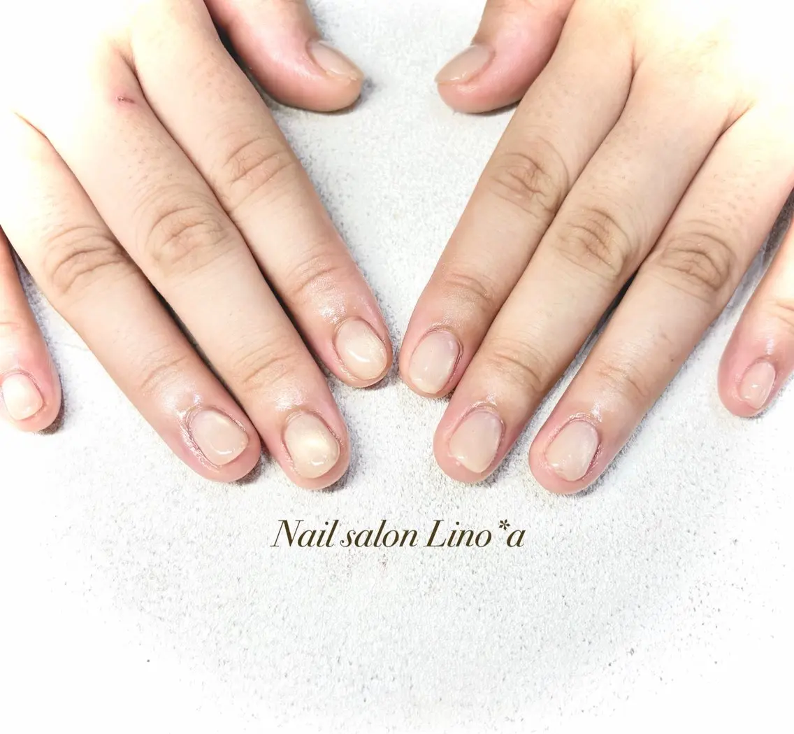 ネイル 氷ネイル・うるうるネイル マグネットネイル マグネットワンカラー オフィスネイル ワンカラーネイル ハンドネイル Nail salon Lino*aのネイルデザイン