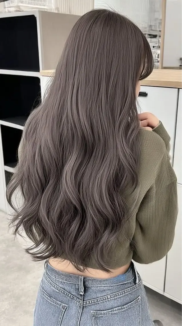 ロング カラー ヘアカラー 🍒モテ暖色カラー × うる艶✧ ゆなのヘアスタイル