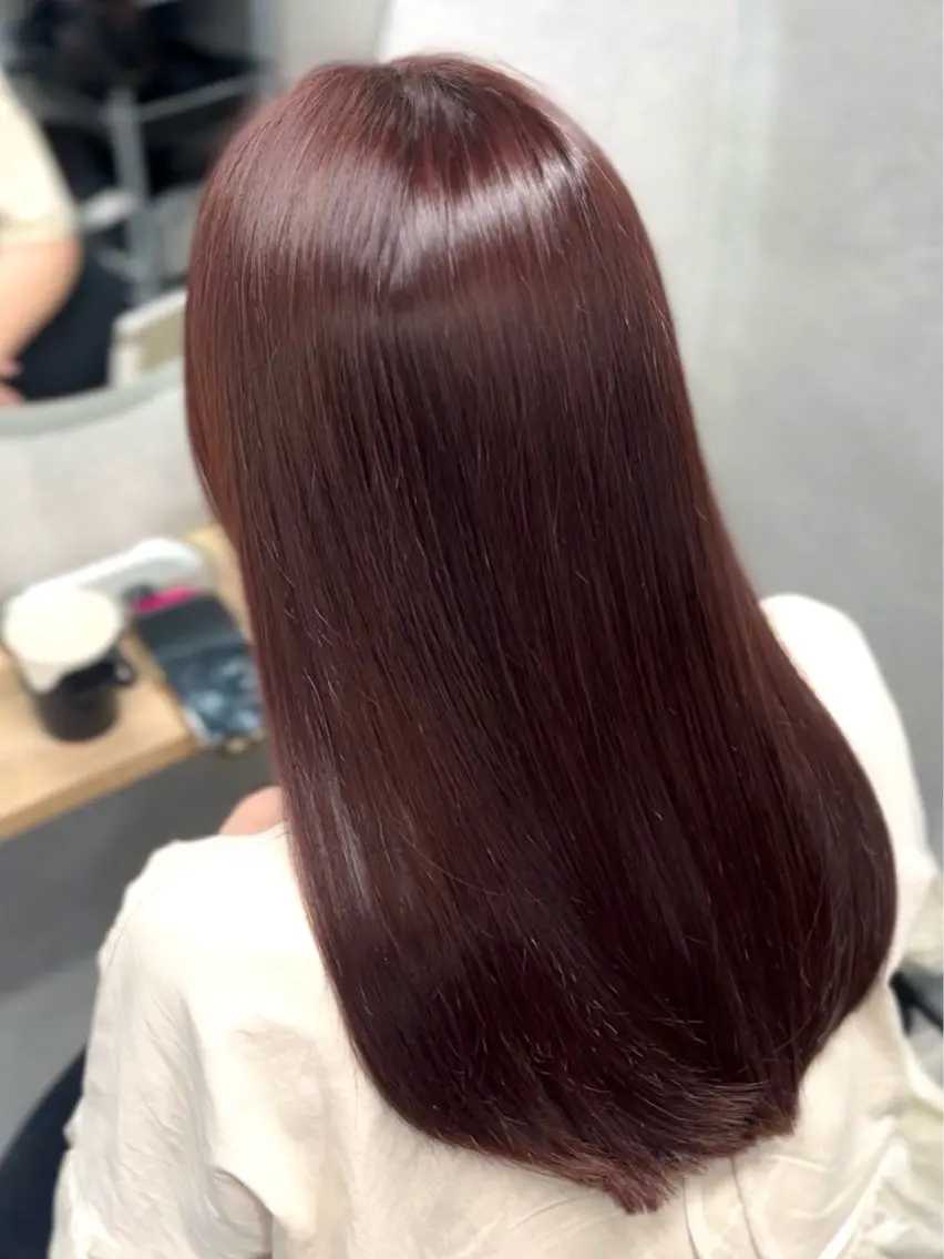 セミロング カット ヘアカラー トリートメント 透明感カラー/レイヤ ー/顔まわり/辻部のヘアスタイル