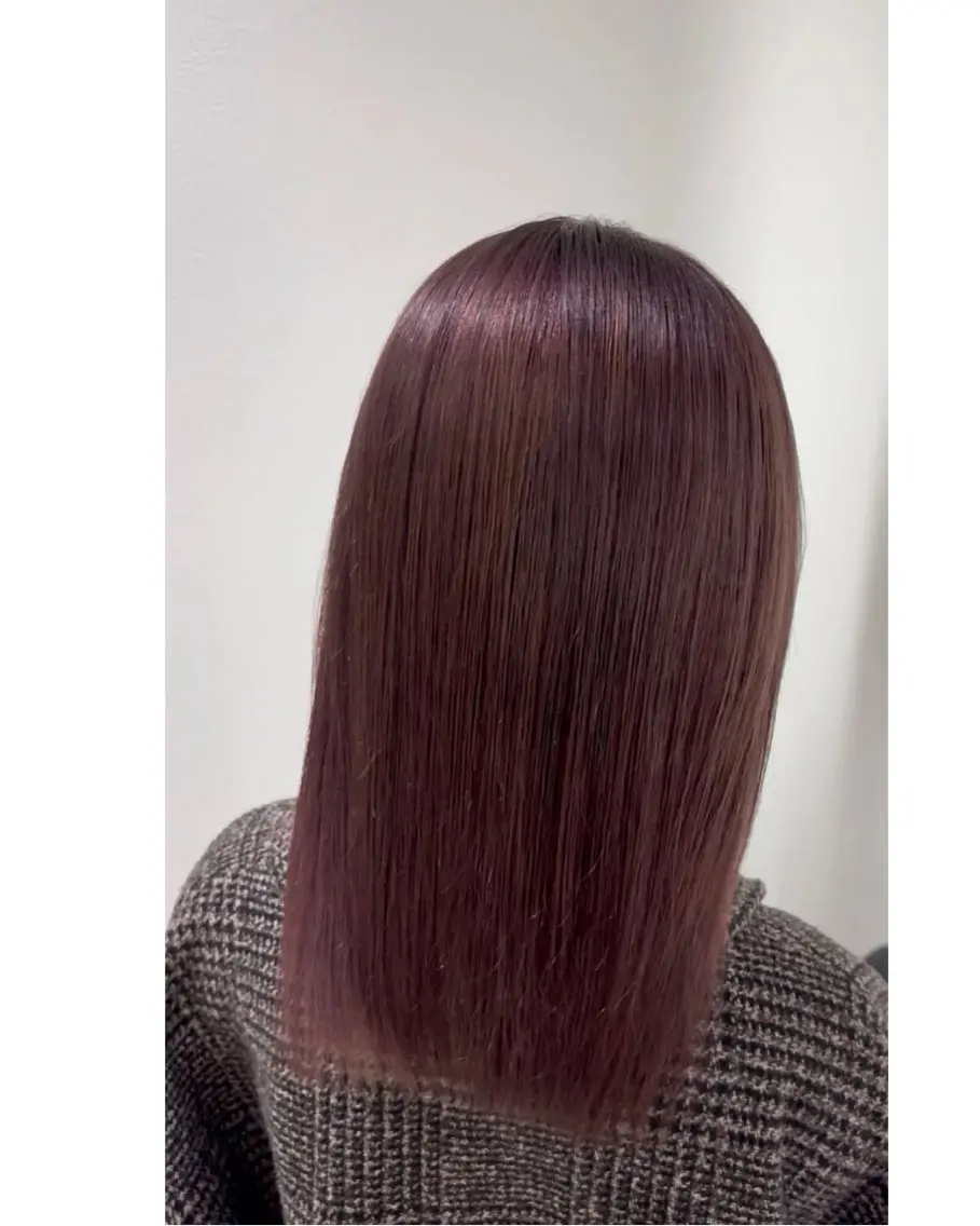 ロング カラー ブラウンカラー ピンクカラー ピンクブラウン ヘアカラー トリートメント 菅野翔汰/髪質改善 カラー/ブリーチのヘアスタイル