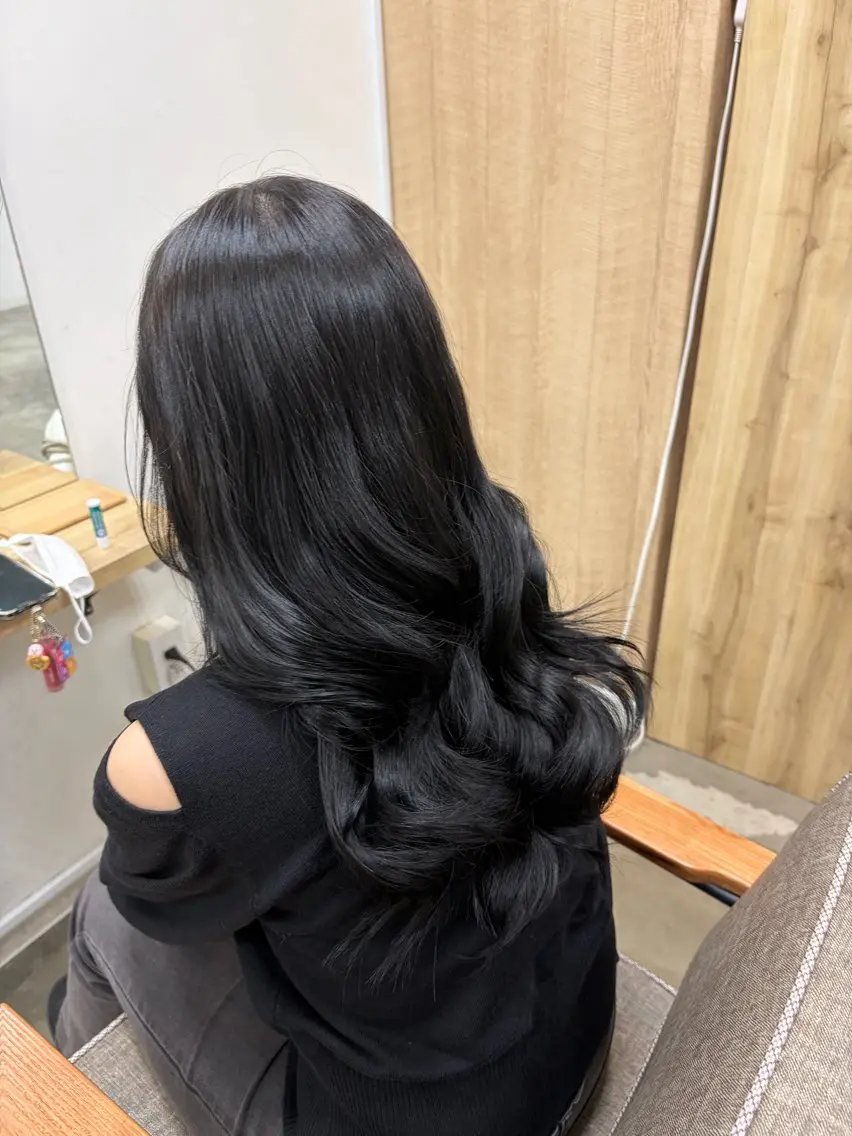 ロング カラー 黒髪 カラーモデル募集中 YUWA...大宮のヘアスタイル