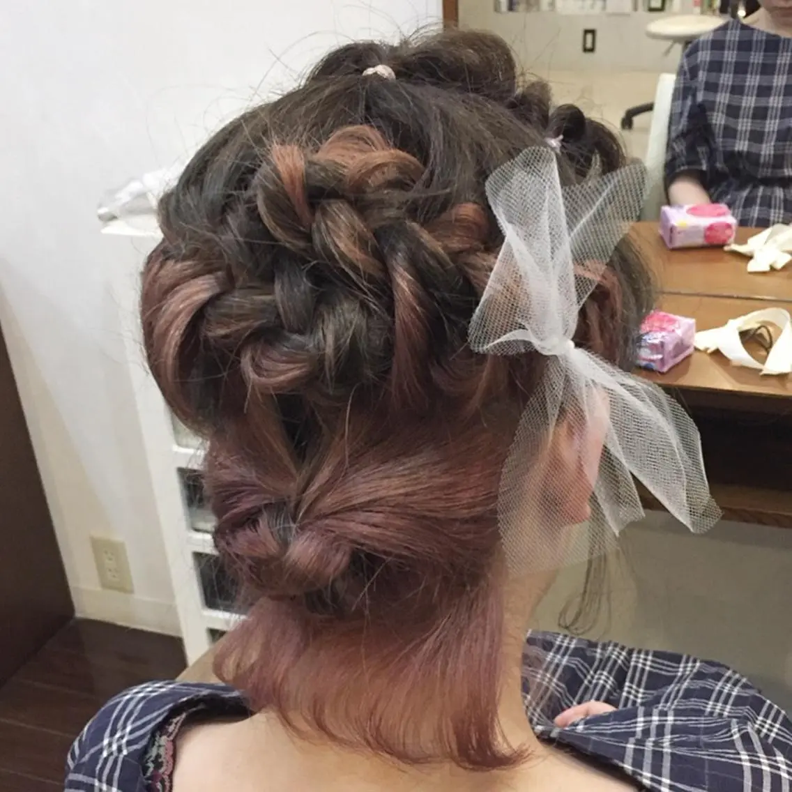 ミディアム カラー ヘアアレンジ Sakairi Yunaのヘアスタイル
