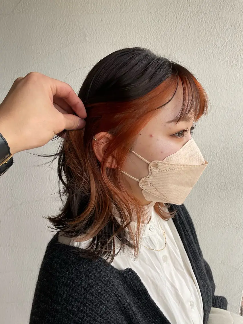 ミディアム カラー カット ヘアカラー トリートメント Bob &髪質改善 NEMOTOのヘアスタイル