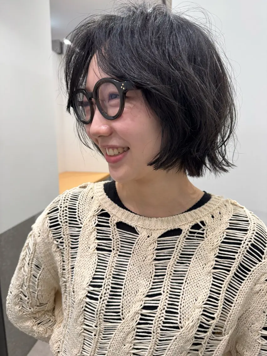 ショート パーマ カット パーマ トリートメント センスをお届けします 大谷将生infpのヘアスタイル