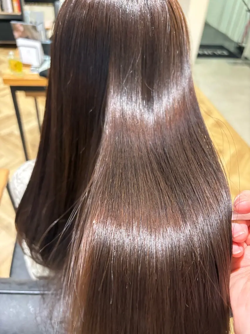 ロング 縮毛矯正 増井 彩乃のヘアスタイル