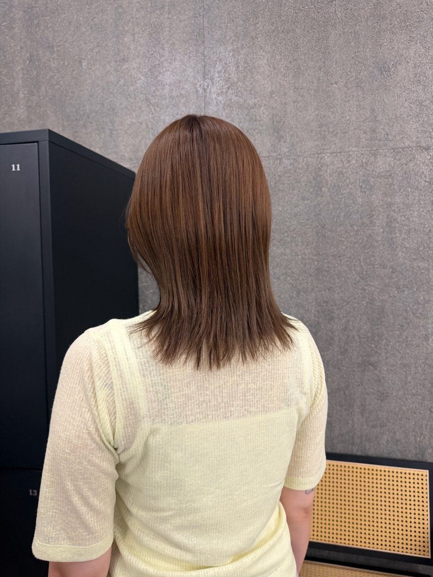 ミディアム カラー ブラウンカラー マロンブラウン ヘアカラー トリートメント sand chiharuのヘアスタイル