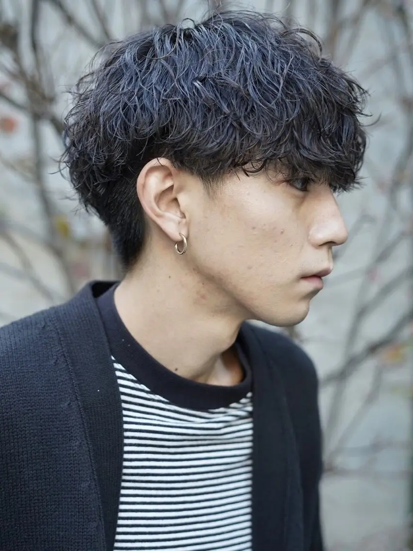 ショート パーマ メンズ メンズパーマ 波巻きパーマ SENTA✨メンズ パーマ✨fifth栄のヘアスタイル