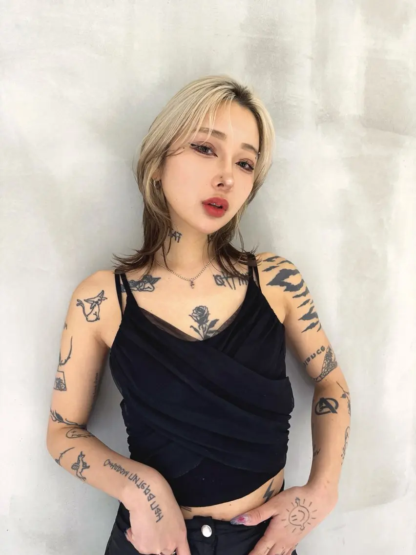 ミディアム カラー ヘアカラー 透明感✖️暖色 shuheiのヘアスタイル